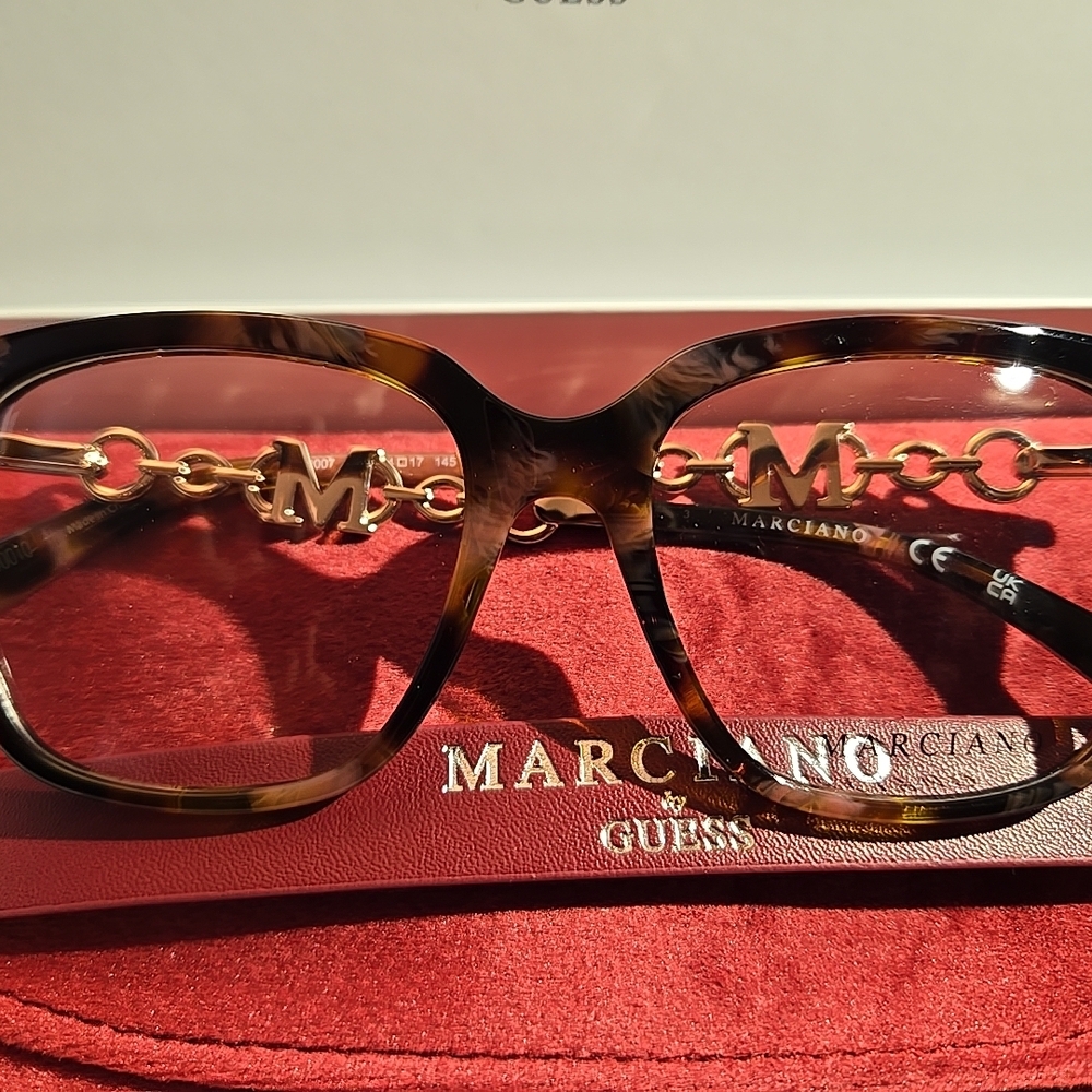 Marciano Tortoise Shell Purple Crystal Glasses